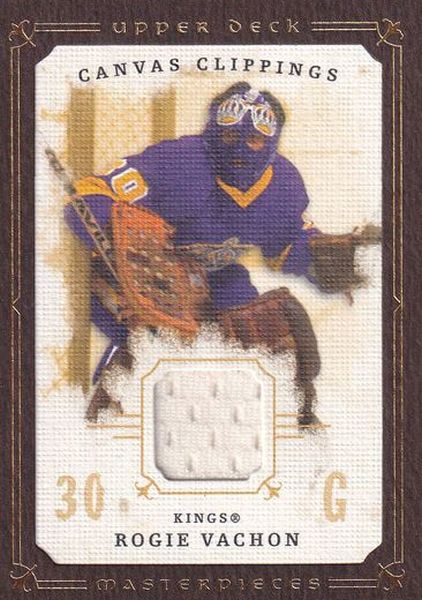 jersey karta ROGIE VACHON 08-09 Masterpieces Canvas Clippings Brown Border číslo CC-RV1